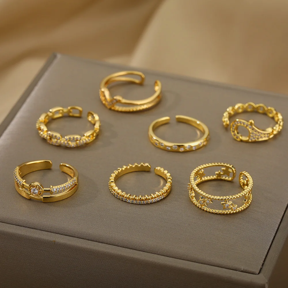 

Stainless Steel Rings for Women Jewelry Fashion Decoration Aesthetic Accessories for Couple Engagement Wedding Anniversary Party