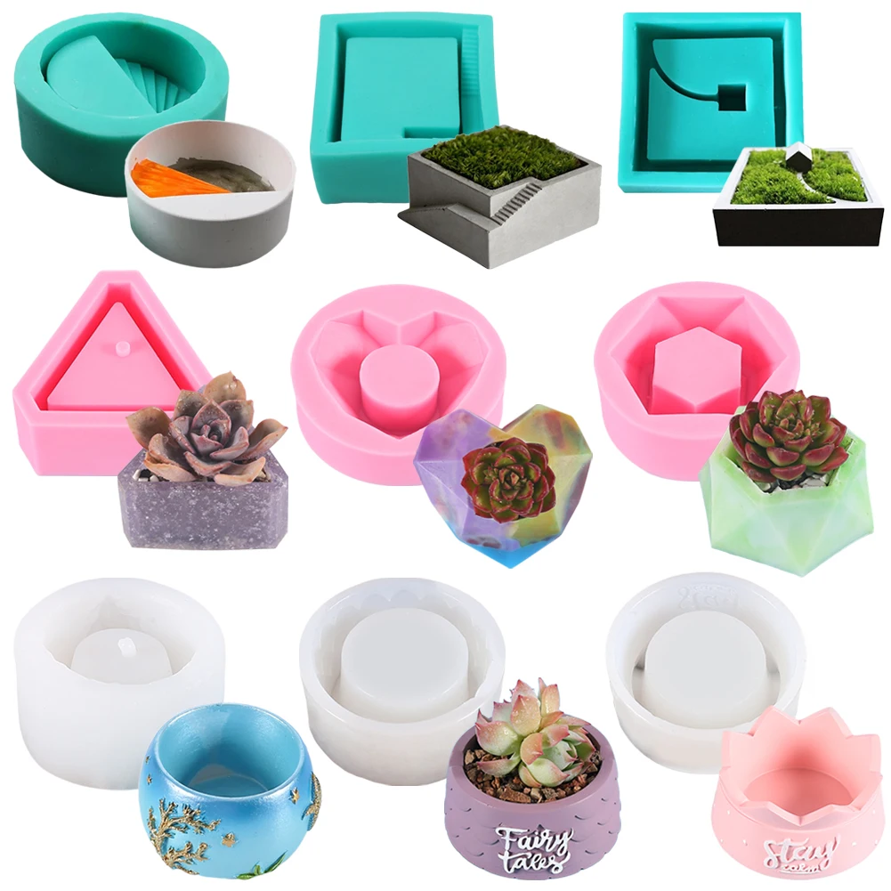 

Кастрюля для растений, силиконовая форма из смолы, горшок для цветов, горшок для растений, горшечный цемент, ваза, держатель для ручек, мыло, ...