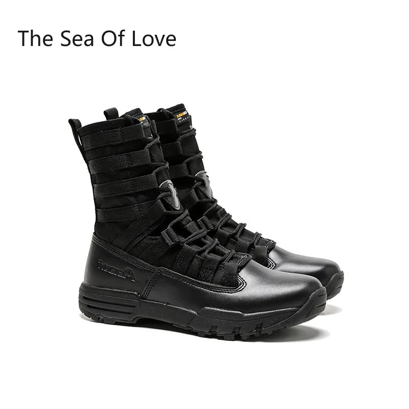 2022 new Men Army Boots Hiking Sport Shoes Ankle Sneakers Outdoor Men's Military Desert Waterproof Work Safety | Спорт и