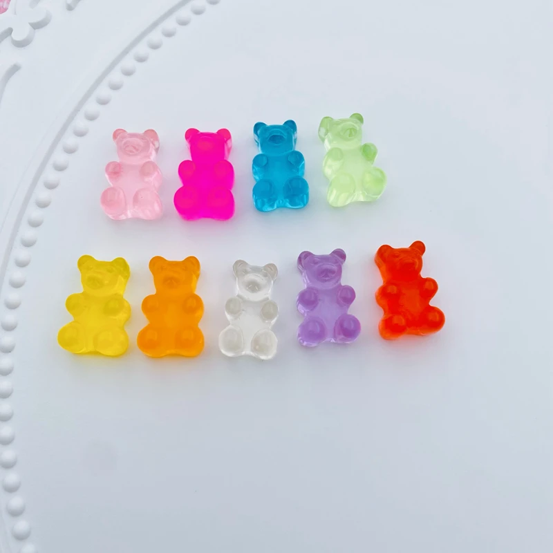 20 шт. полимер лидер продаж Красочный Милый Прозрачный медведь для рукоделия