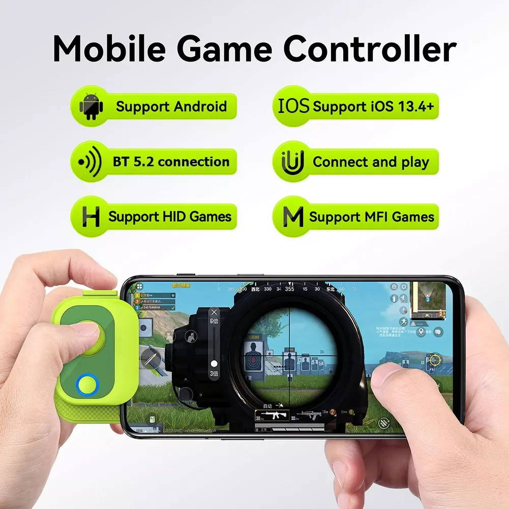 

Gamepad 4 Keys Bluetooth- Gamepad Type-C Game Controller Gamepads Mini Portable for Android Tablet