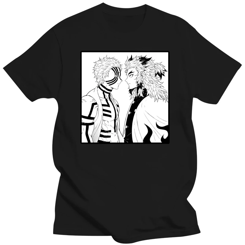 Хлопковая футболка kyoтрико против Akaza - Fight с принтом, рассекающий демонов, киметасу, аниме для фотографий