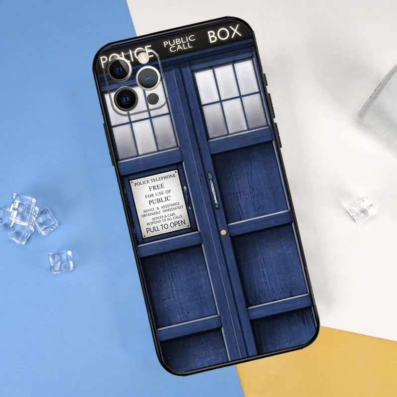 Защитный чехол Tardis для iPhone 11 12 13 Pro Max Mini X XS XR 7 8 Plus SE2 |