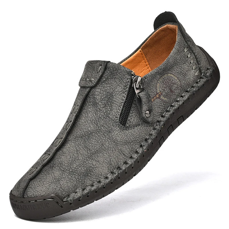 

Comfortable Leather Men Shoes Casual Slip On Men Loafers Qlity Split Leather Shoes Men Flats Hot Sale Moccasins Shoes Plus Size