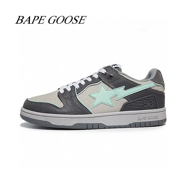 

New Men Bape Goose Shoes Fashion Women Sneakers Male Outdoor Female Running Shoes Boys Lovers Shoes Girls Unisex Sports Shoes 24