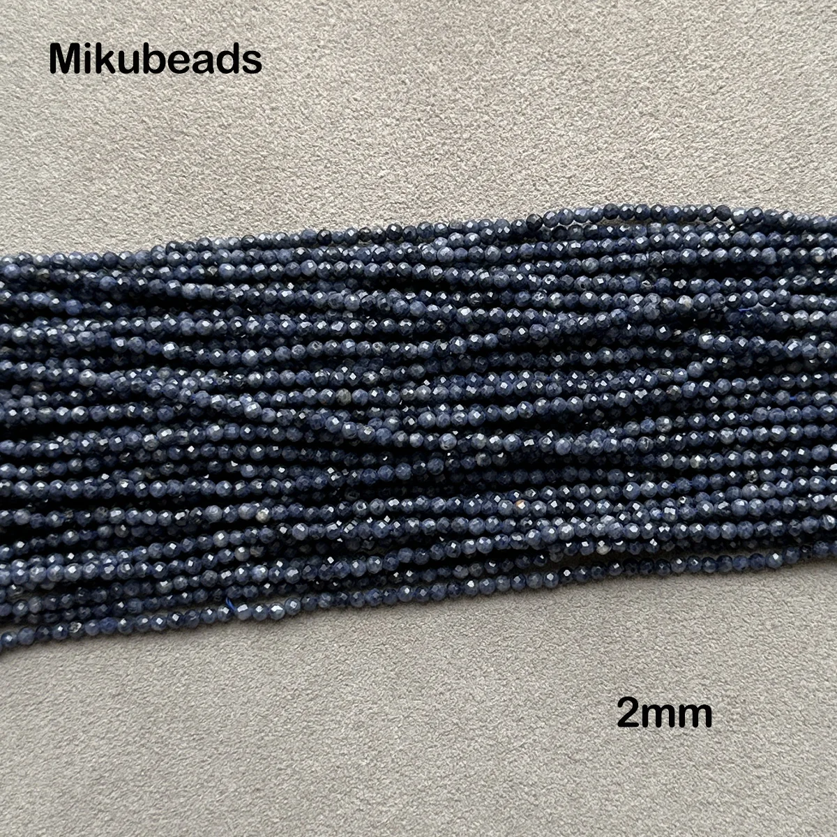 Сапфировые круглые бусины 2 мм для изготовления ювелирных изделий