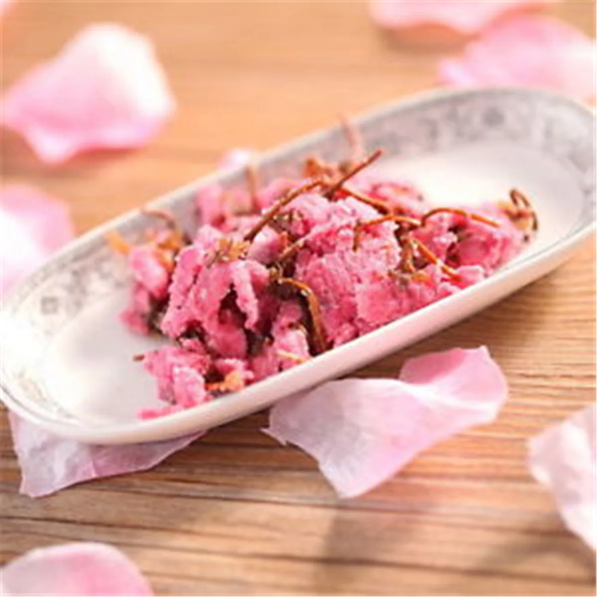 

Japanese Salted Sakura Cha Pink Cherry Blossoms Traditional Preserved Flower Tea50g