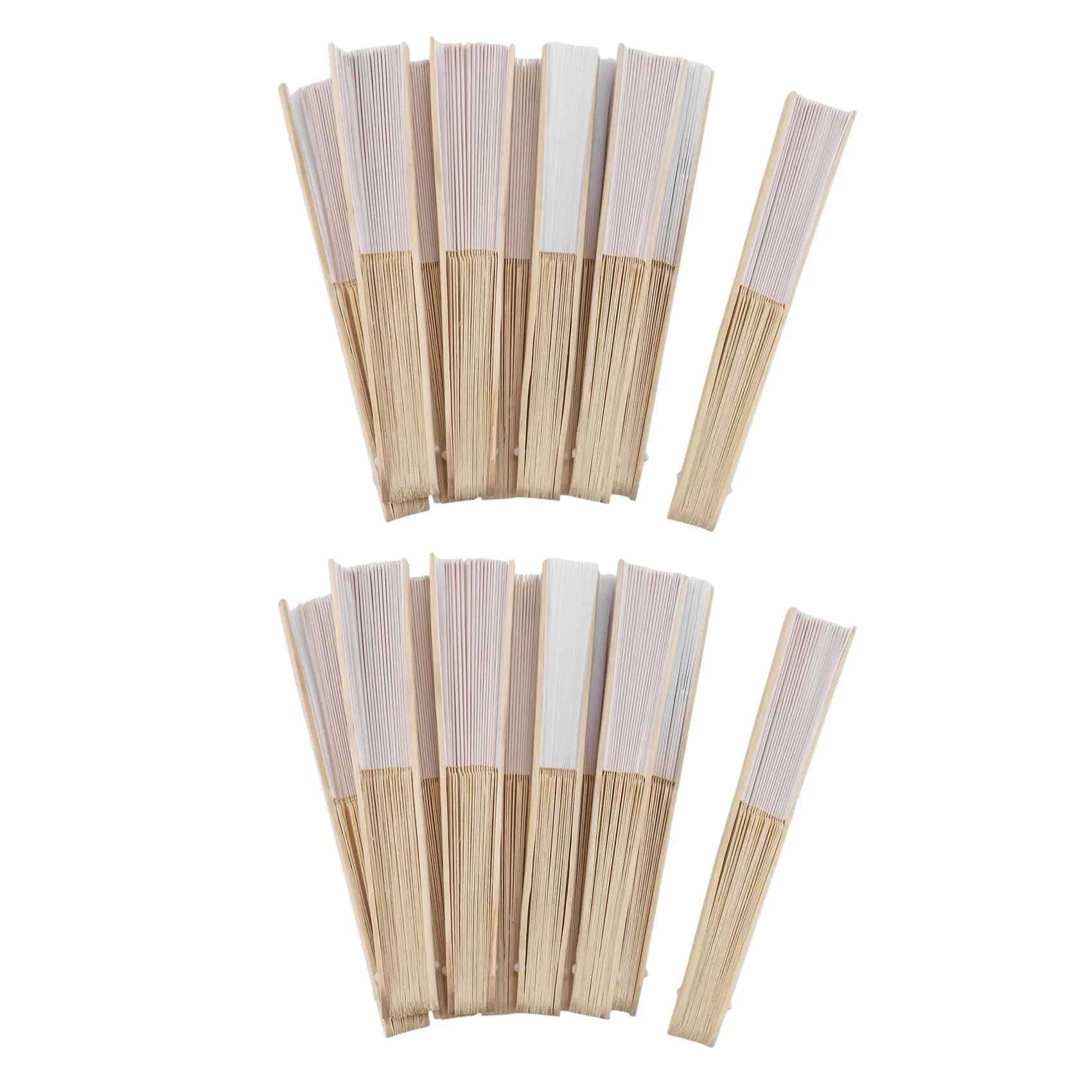 

20 Pcs/Lot 21cm White Color Fabric Hand Fan Silk Hand Fan Wedding Party Promotion Favor