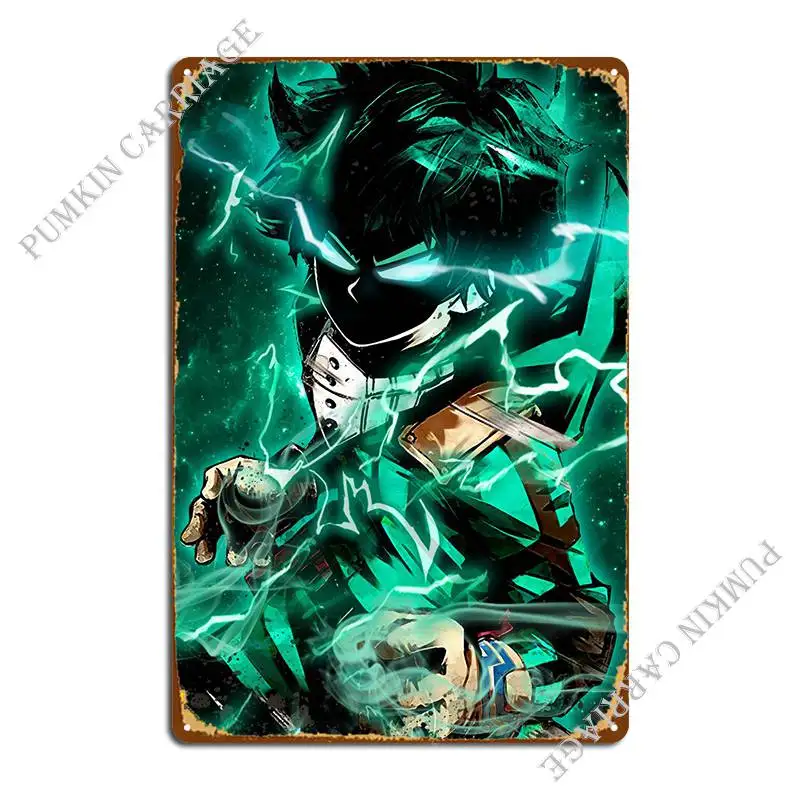 

Midoriya Deku металлические знаки таблички Забавный дизайн паб дизайн оловянный знак плакат