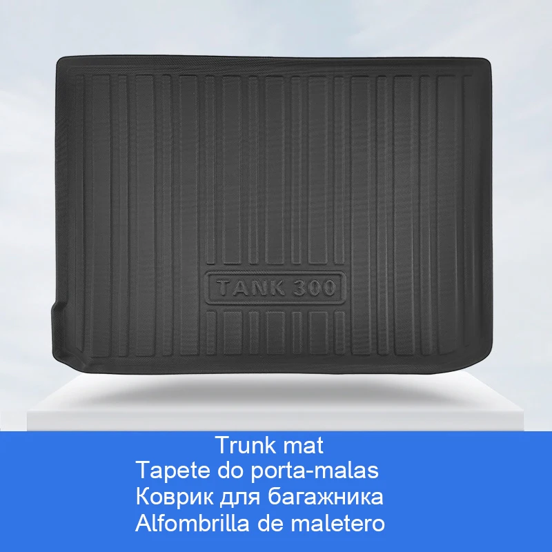 

Автомобильные коврики для Tank 300 2021-2025, грузовые вкладыши, коврики для багажника, водонепроницаемые нескользящие коврики для ног, лоток для багажника с левым рулем и правым рулем