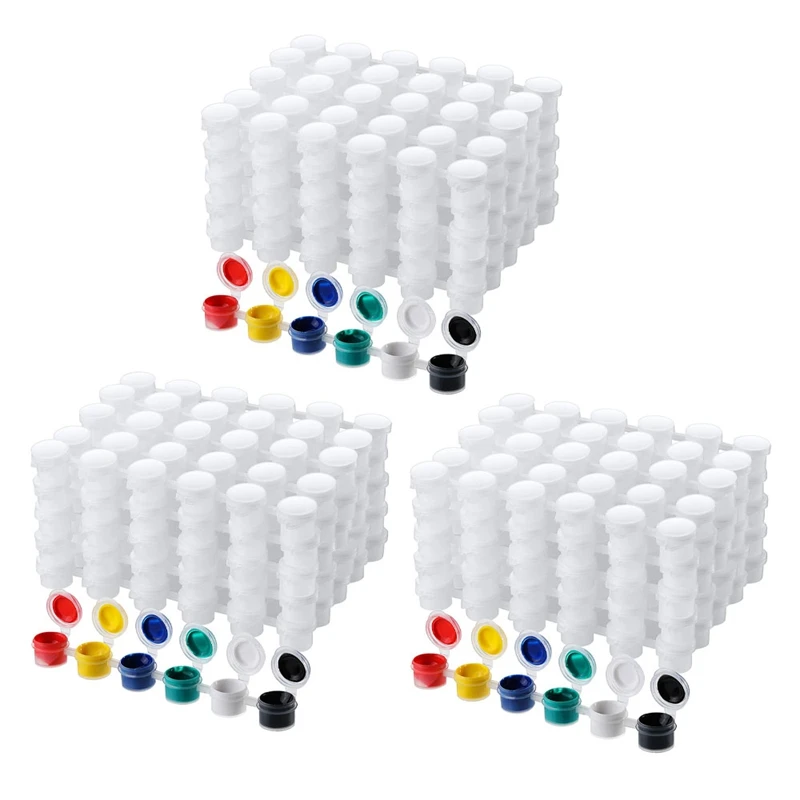 

150 Strips Empty Paint Strips Paint Cup Pots Clear Storage Paint Containers Mini Painting Cup Pot 3Ml/ 0.1 Oz