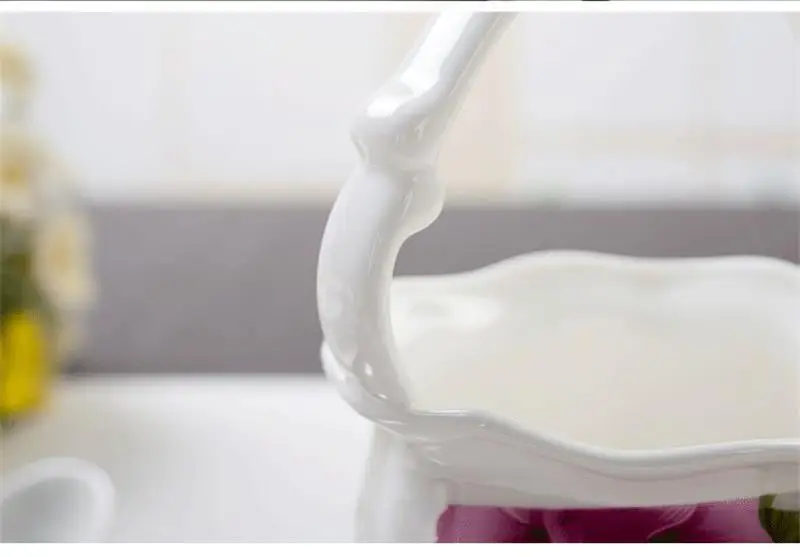 Держатель для палочек еды из костяного фарфора цветущий дизайн кухонная