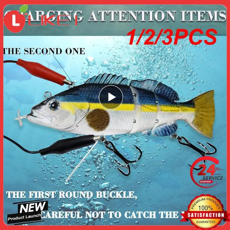 

1/2/3PCS lure Robotic Swimming Lure USB Rechargeable LED Light Multi Jointed Swimbait Inteli Self-Propelling Electric Fishing