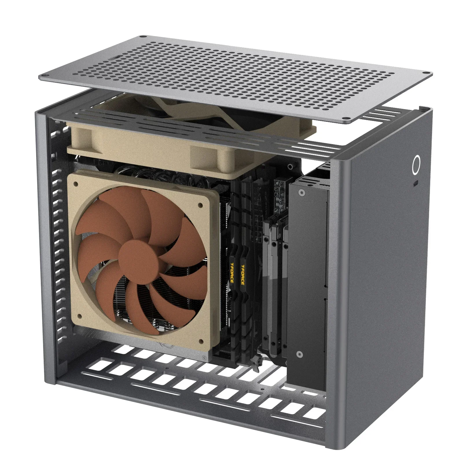 Фото 2026 2025 НОВЫЙ год, версия V2, AKLLA A2, корпус из алюминиевого сплава, ITX 1U, компактный корпус для настольного мини-компьютера, корпус A4 №2