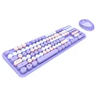 Mofii Милая Клавиатура Мышь Комбинированный Цвет 2,4G Беспроводная клавиатура мышь набор круговая подвеска ключ крышка для ПК ноутбука