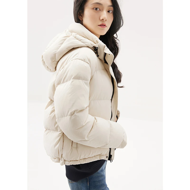 SHUCHAN 90% White Goose Down Thick Casual Autumn/Winter Hooded Casacos Femininos Inverno 2022 Puffer Jacket Women Jacket