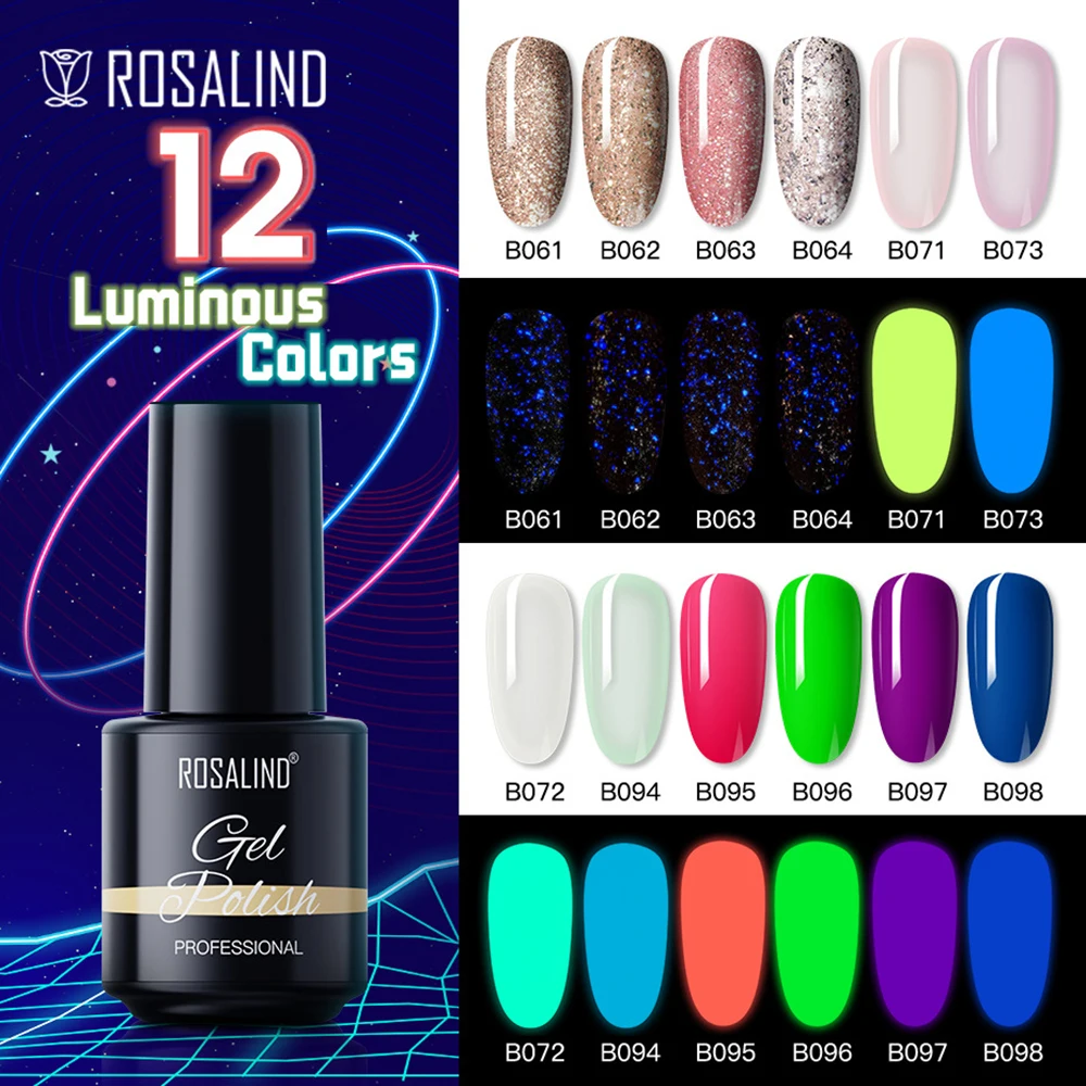 

7ml Luminous Candy Color Nail Polish Uneasy to Fade Nail Polish for Women and Girls