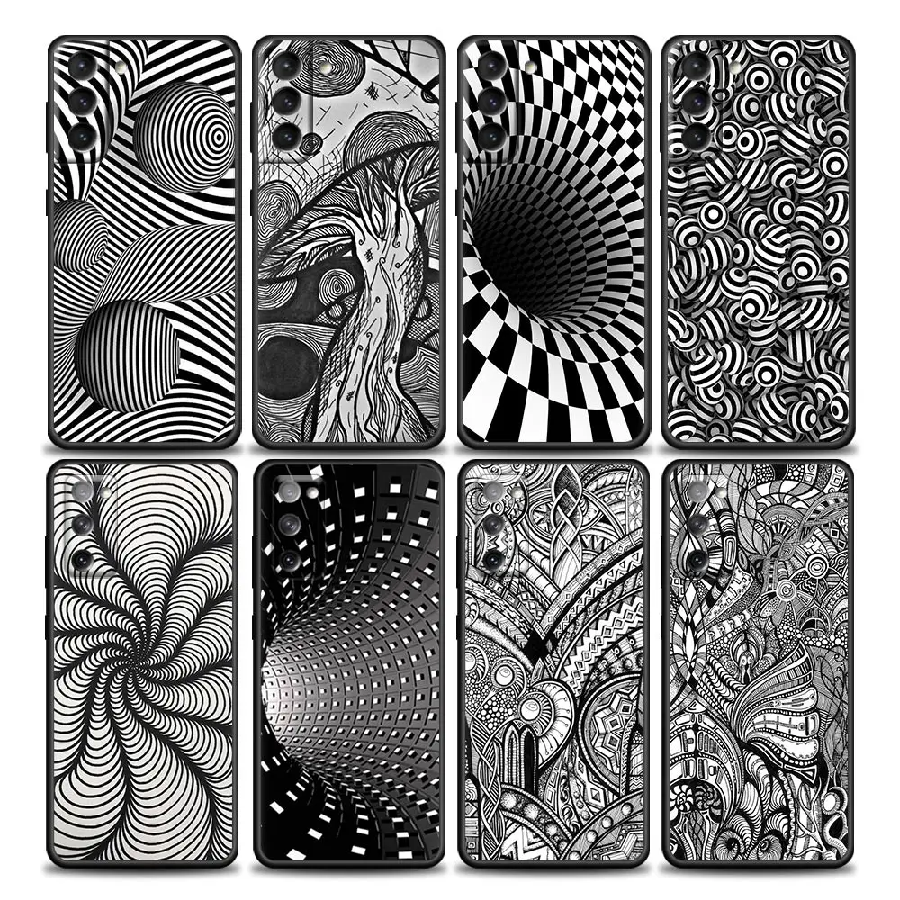 

Ball Linear Ideas Op Art Samsung Case for Galaxy S7 S8 S9 S10e S21 S20 Fe Plus Note 20 Ultra 5G Soft Silicone