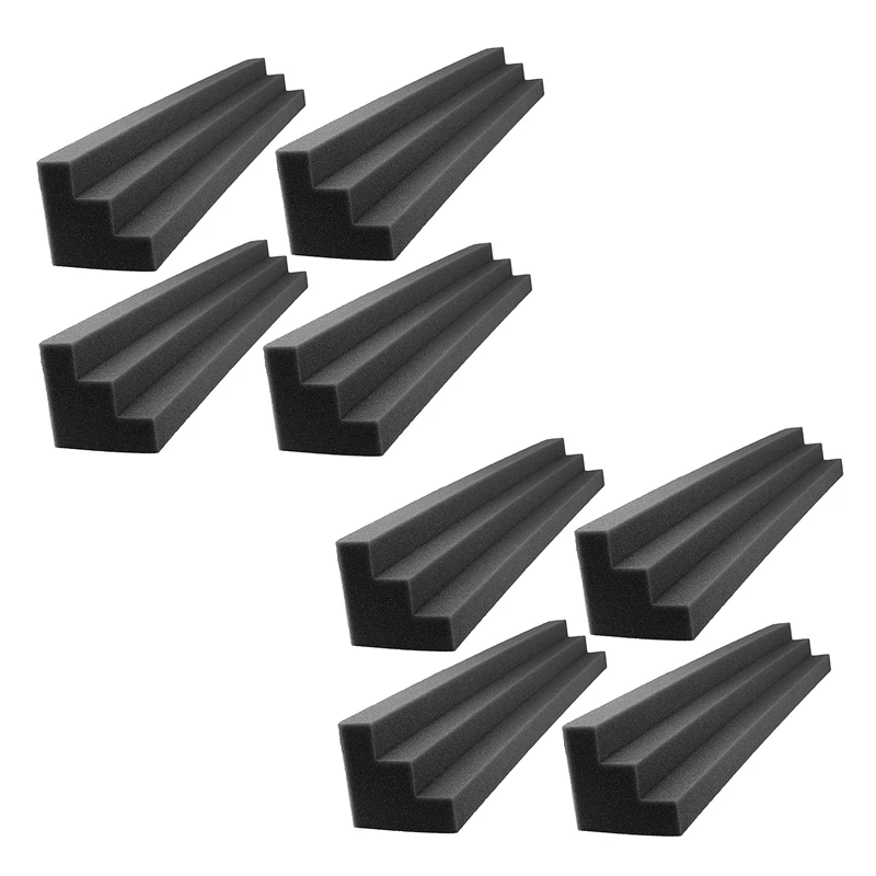 

8 Piece Soundtrack With Studio Foam Corner Block Facing Corner Wall Studios Or Home Theater Black