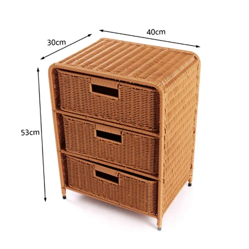 Прикроватный столик в скандинавском стиле двухслойный для хранения с выдвижным