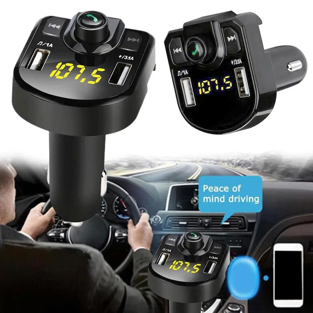 

4,1 а автомобильный комплект Bluetooth светодиодный FM-передатчик с двумя USB Автомобильное зарядное устройство 3,1 а 1 А 2 порта USB MP3 музыкальный плеер для Iphone Все мобильные Ph A8P8
