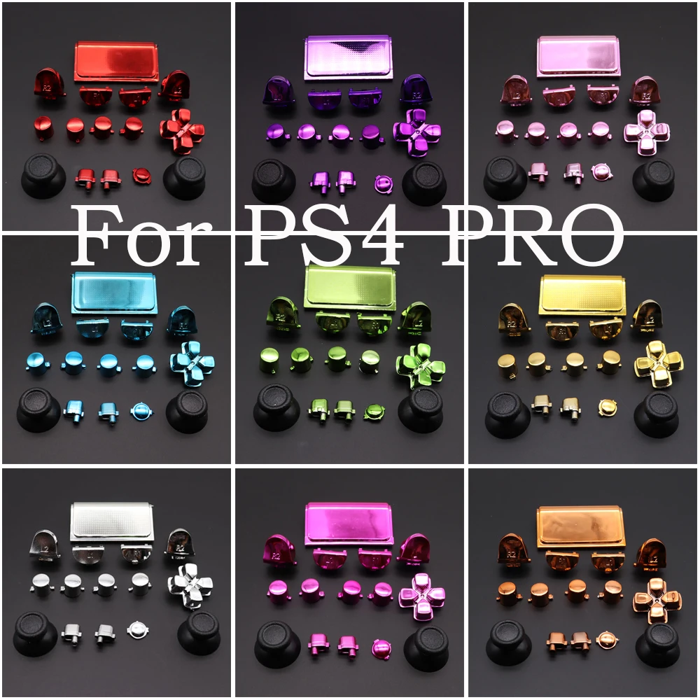 

1set 9colors Full Set Joysticks D-pad R1 L1 R2 L2 Direction Key AB XY Buttons For Sony PS4 Pro JDS 050 JDM 055 Controllers