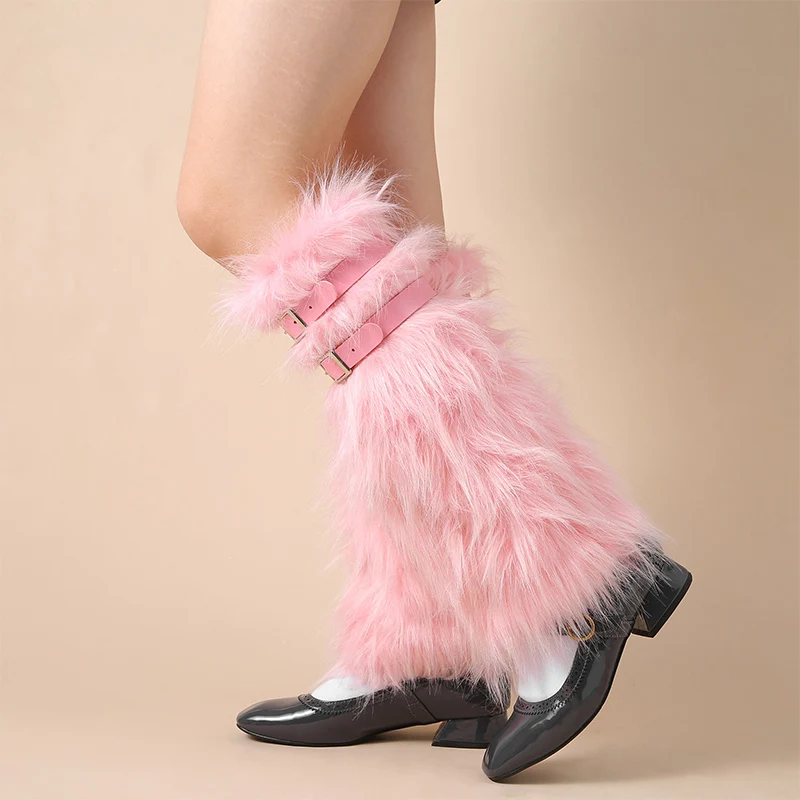 Милые пушистые Меховые чехлы для девушек модели Y2k женская искусственная