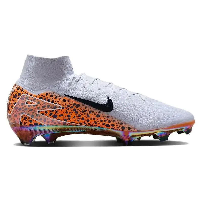 Футбольные бутсы Nike Mercurial Superfly 10 мужские высокие белые/черные/оранжевые