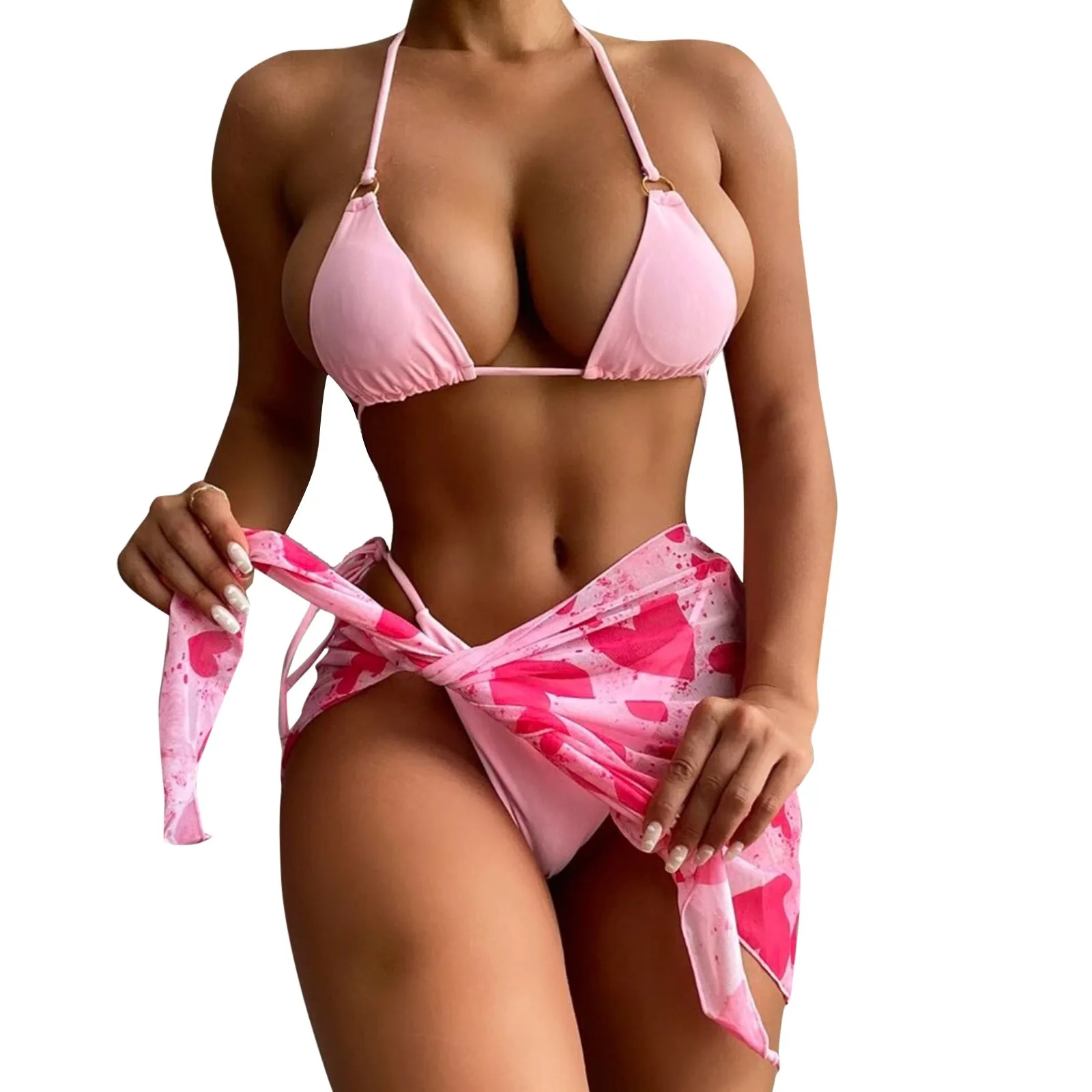 

Electric for Women Legs And Bikini Swimsuit Bikini Swimsuit Female Sexy Border Three Piece Swimsuit High Thigh Bikini
