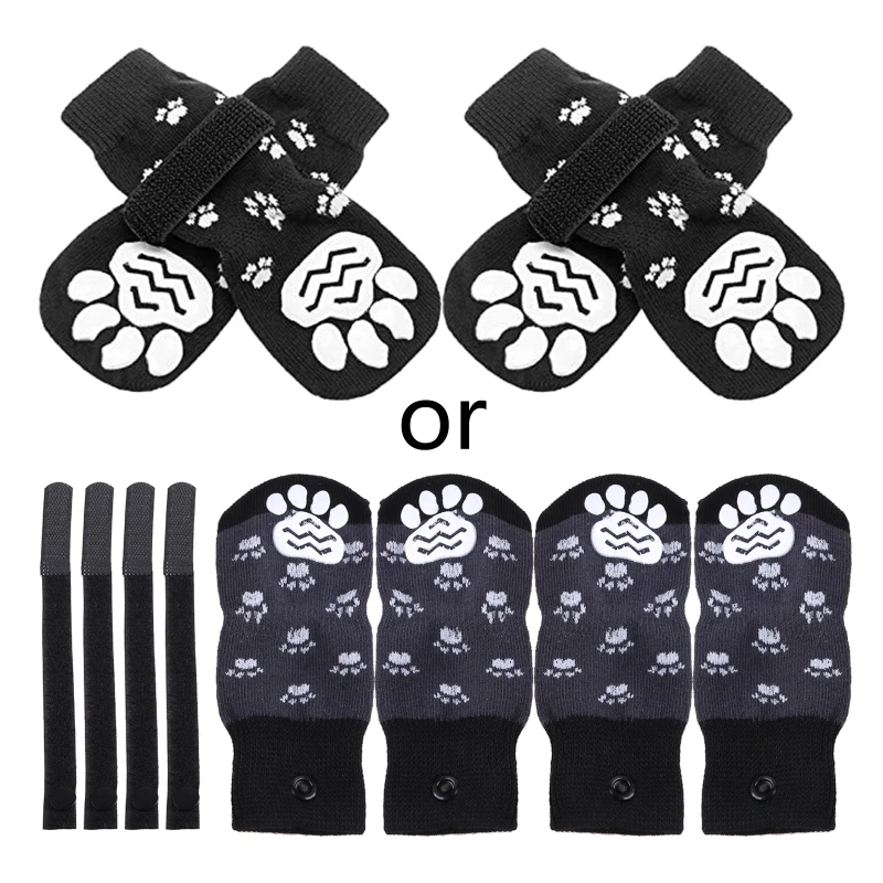 

Dog Shoes Anti-Slip Dogs Boots Paw Protector with Paw Patterns for Outdoor