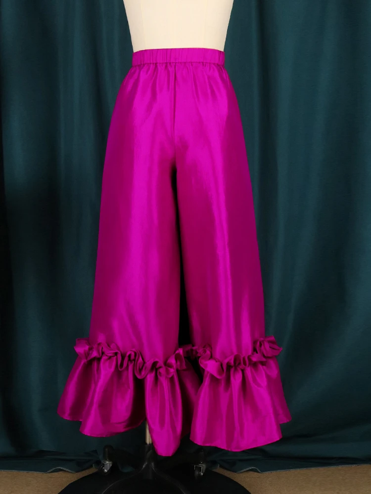 Женские блестящие длинные брюки-Капри с высокой талией размеры 3XL 4XL