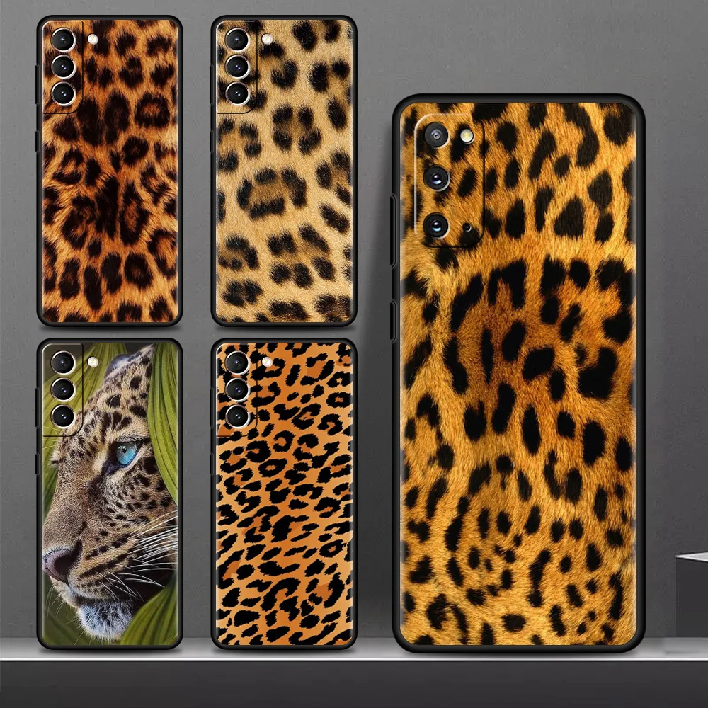 

Leopard Print Pattern Case For Samsung Galaxy S22 S20 FE S21 Plus S10 Lite S9 S8 S10e Note 20 10 Lite Silicone Phone Cover