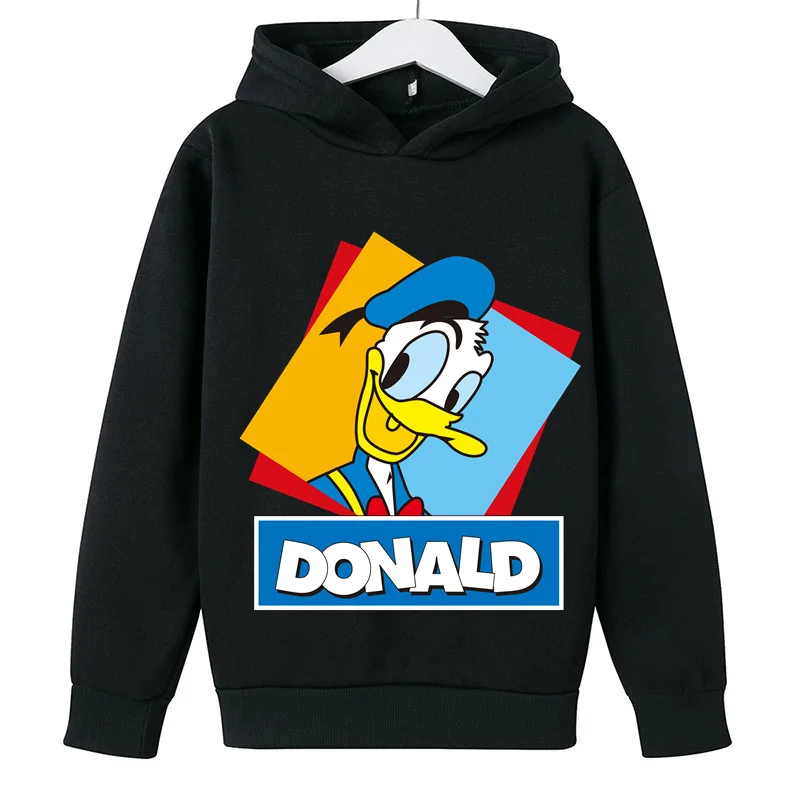 

Детская хлопковая толстовка с длинным рукавом, с принтом «Дональд Дак»