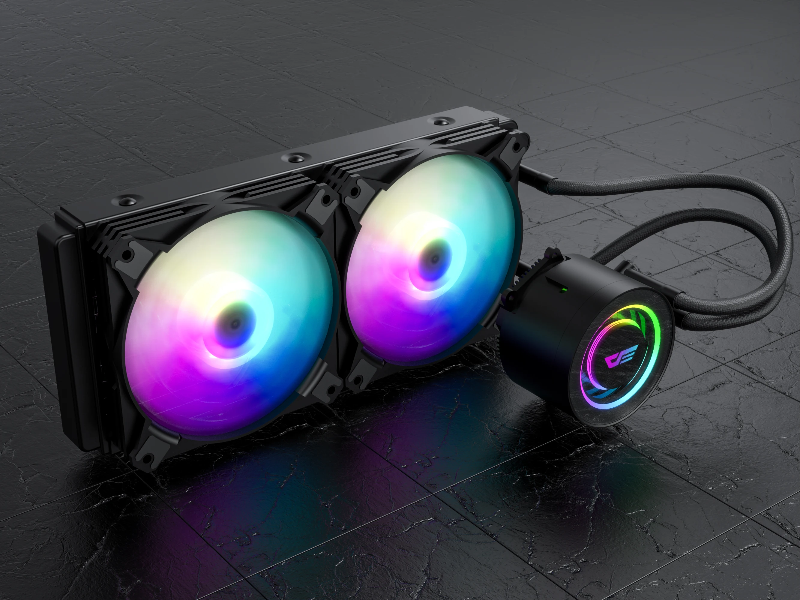 Водяной охладитель darkflash DX240 радиатор для процессора 4 контакта PWM RGB aura Sync Intel LGA