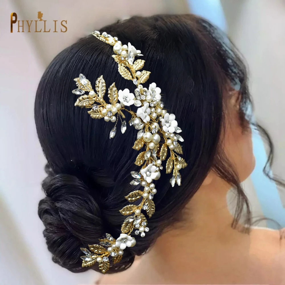 

A283 Bride Wedding Jewelry Hair Pin and Combs Set Handmade Plastic Flower Bridal Side Comb Headpiece Women Hair Vine Accessories