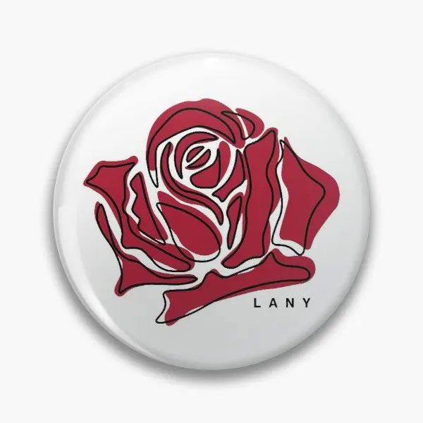 

Red Flower Customizable Soft Button Pin Creative Lapel Pin Metal Lover Collar Cute Brooch Clothes Badge Gift Women Fashion