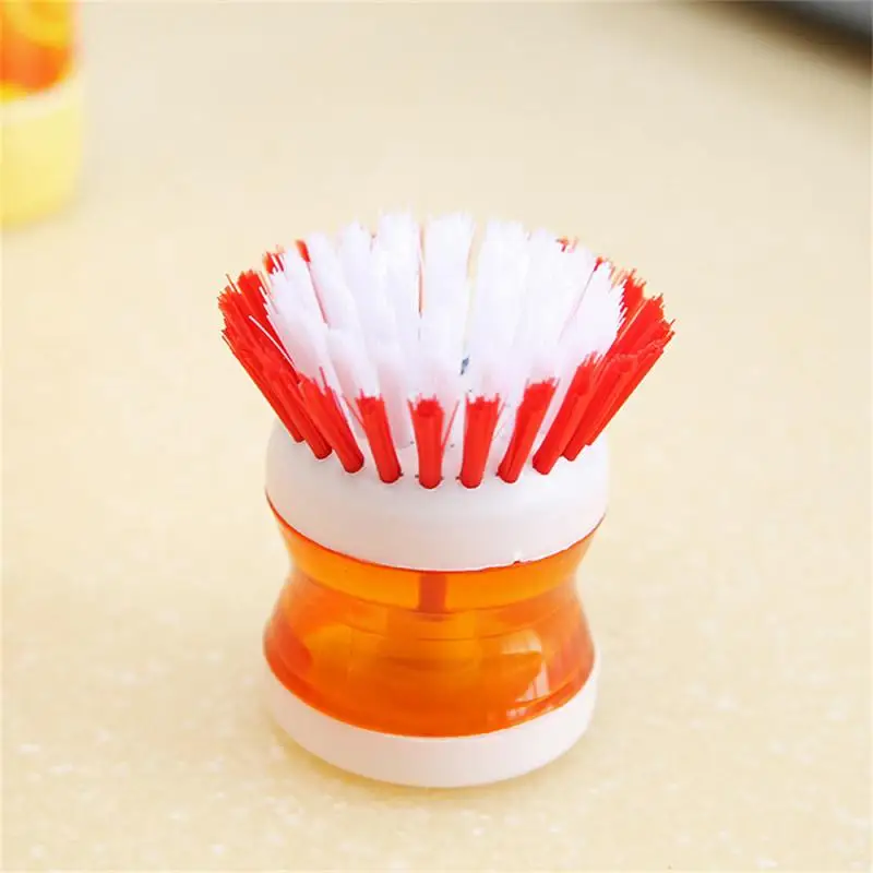 

1pc Random Color Liquid Soap Pressure Washing Brush Pot Dish Bowl Cleaning Brushes Scrubber Hand Washing Creative Kitchen Tools