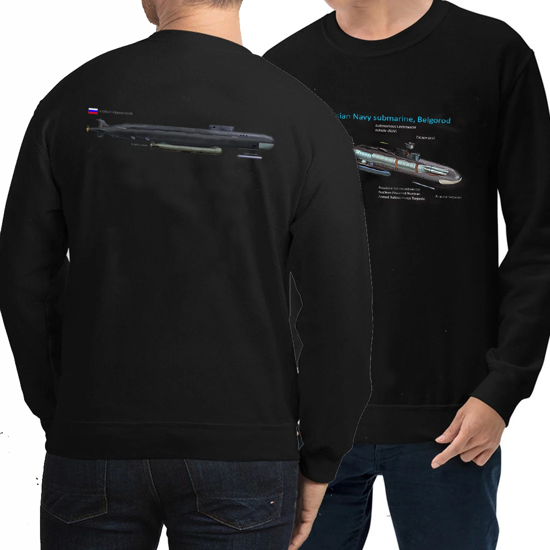 

Russian Naval K-329 Belgorod Submarine Sweatshirt New 100% Cotton Comfortable Casual Russia Fleet Military Mens Clothing