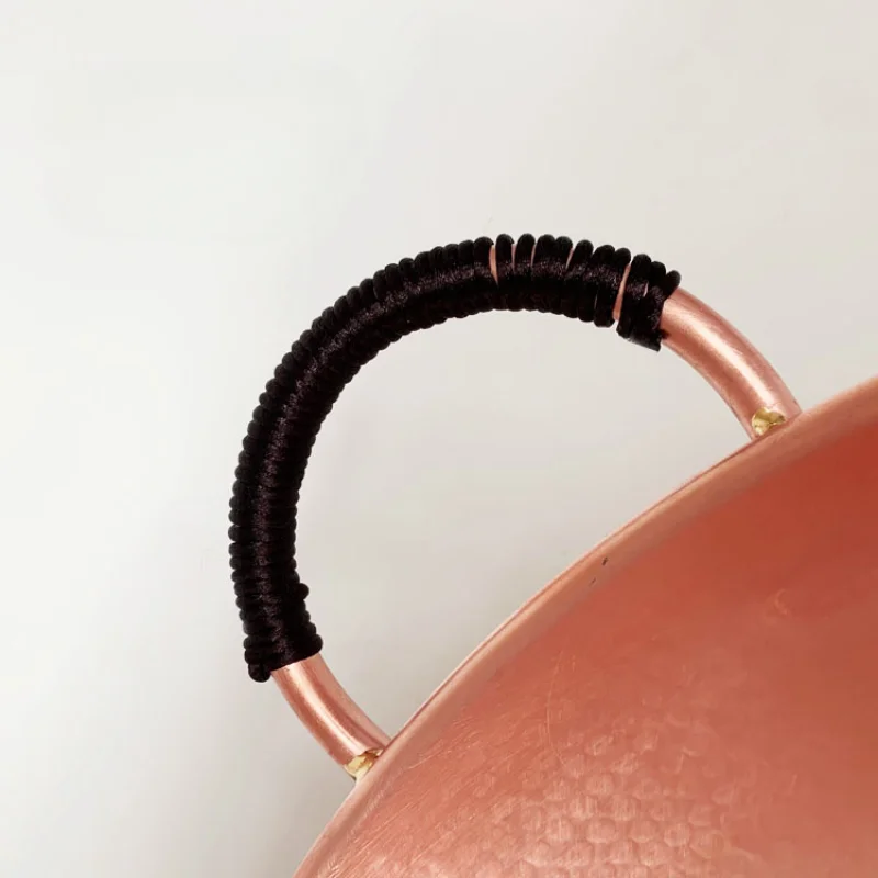 Гладкая Толстая тарелка ручной работы фиолетовая посуда с двойной ручкой 24-45 см