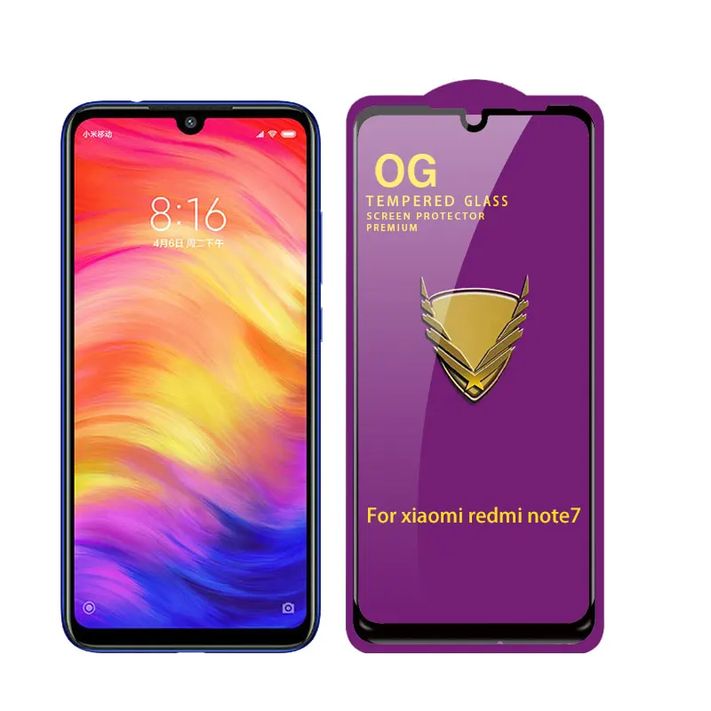 25 PCS Golden Armor OG Curved Full Glue Tempered Glass Screen protector For Xiaomi 10 Realme5 OPPO A91