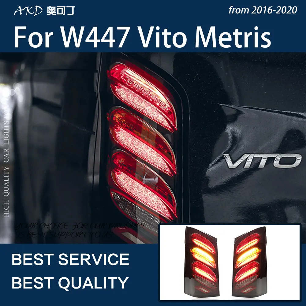 

Автомобильные фары для Vito W447 2016-2020 V260 светодиодный автомобильные задние фары, запуск анимации, динамический сигнал поворота, лампа, аксессу...