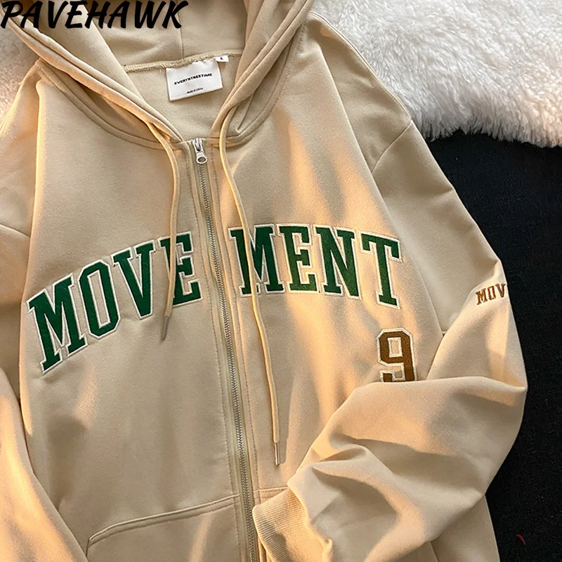 Женское пальто уличная одежда толстовки на молнии с буквенным принтом винтажный