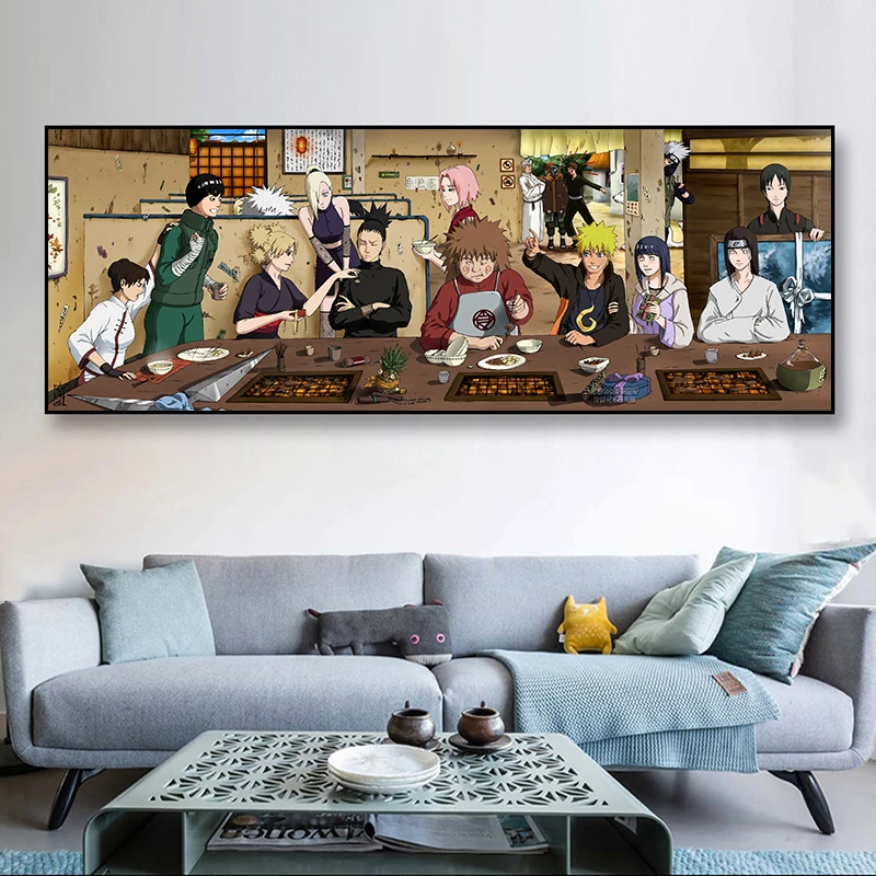 

Картины Наруто большого размера на холсте, персонажи Наруто, обеденный постер и печать, Настенная картина для украшения стен дома