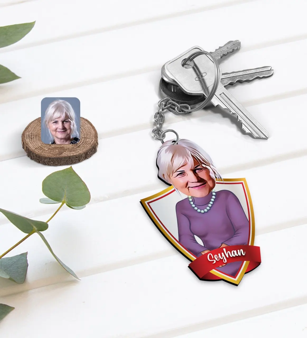 

Personalized Is Grandma Caricature Of Wood Anahtarlık-1