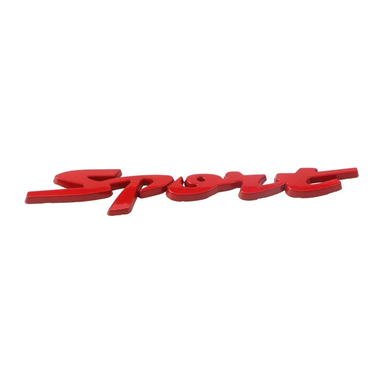 

1X 3D Metal Chrome sticker Silver/Black gold red Auto Car Trunk Racing Word Letter Logo Decal SPORT Emblem Badge Sticker
