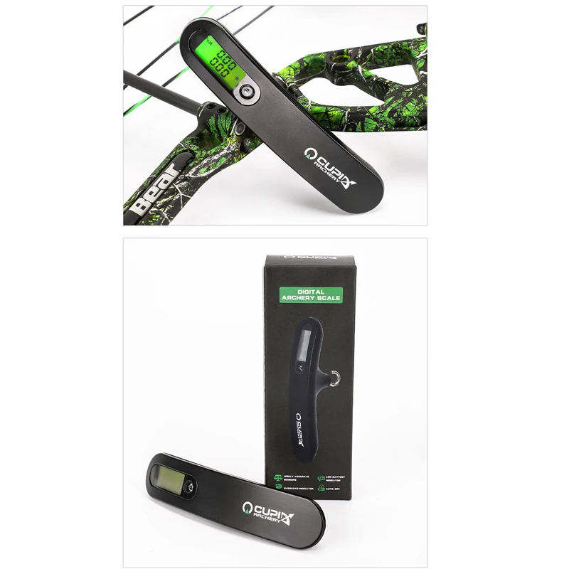 

Digital Archery Hanging Bow Scale 110lbs Draw Weight Practical Portable LBS Measuring Test Tool