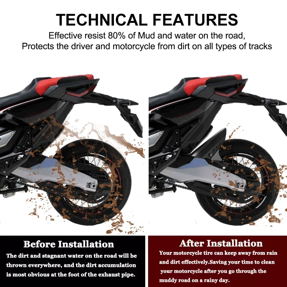 Фото Для Honda XADV 750 2017-2025 для NSS750 NSS мотоциклетное крыло, крепление на заднее крыло, колесо, защита от брызг 750XADV №4