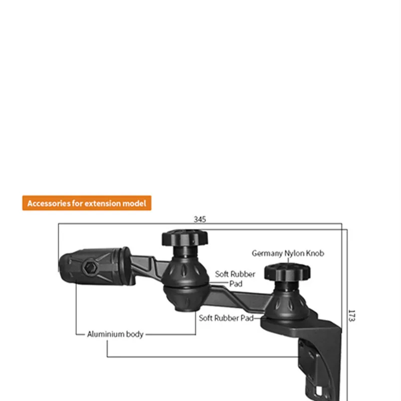 Вертикальное 12-дюймовое поворотное крепление для рыболокатов и плоттеров