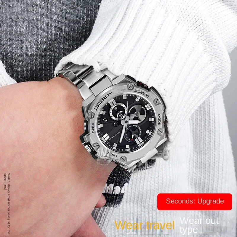 Фото GST-B100 Ремешок для часов из нержавеющей стали для Casio G-Shock Ремешок для часов GST-210/W120L/S130L/S310 GST-W300 GST-400G S100D/S110D Браслет №5