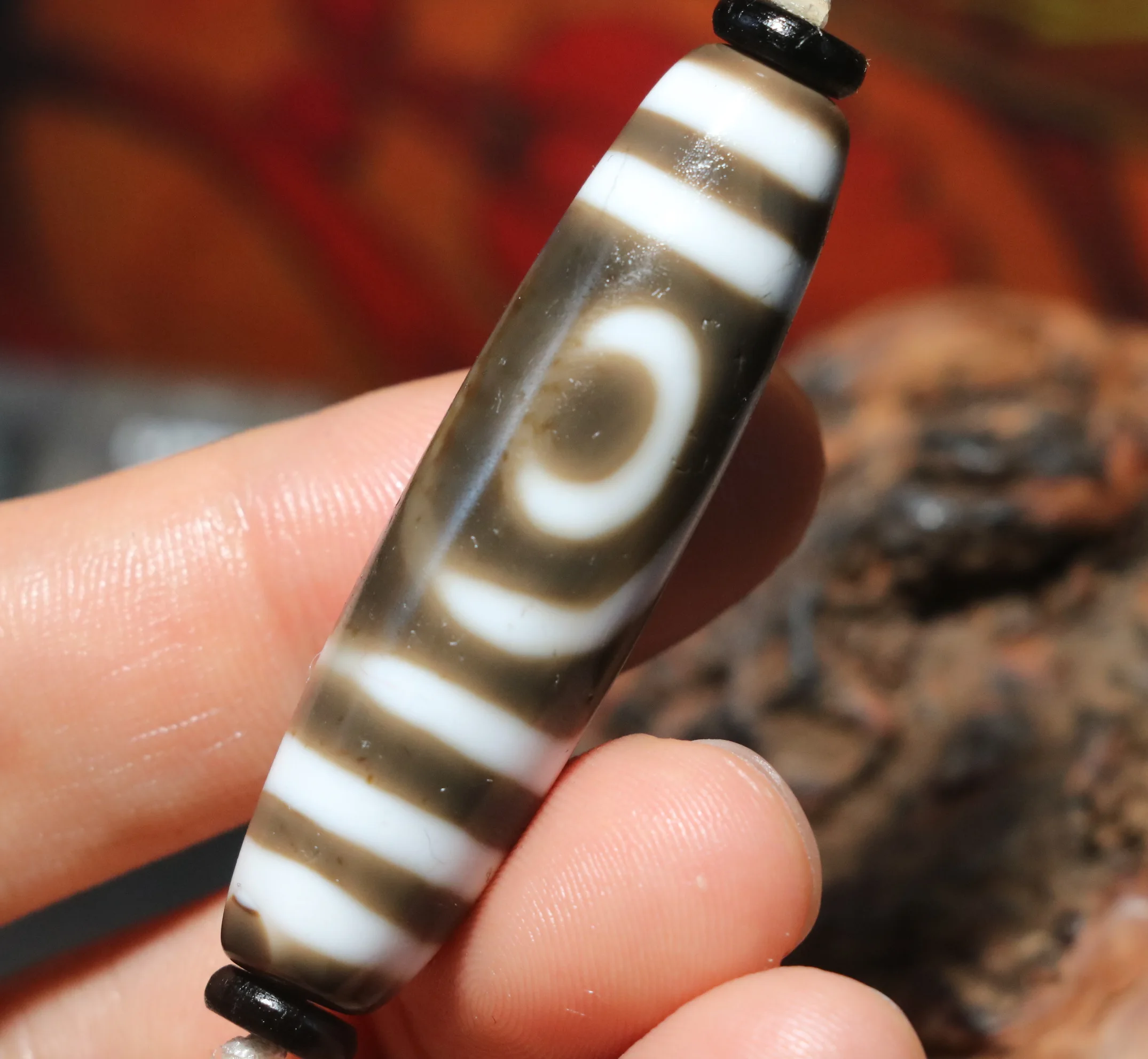 4A ультра энергия Тибетский старый жирный Агат Ruyi 2 Eyed Pure Love Symbol Totem Женская